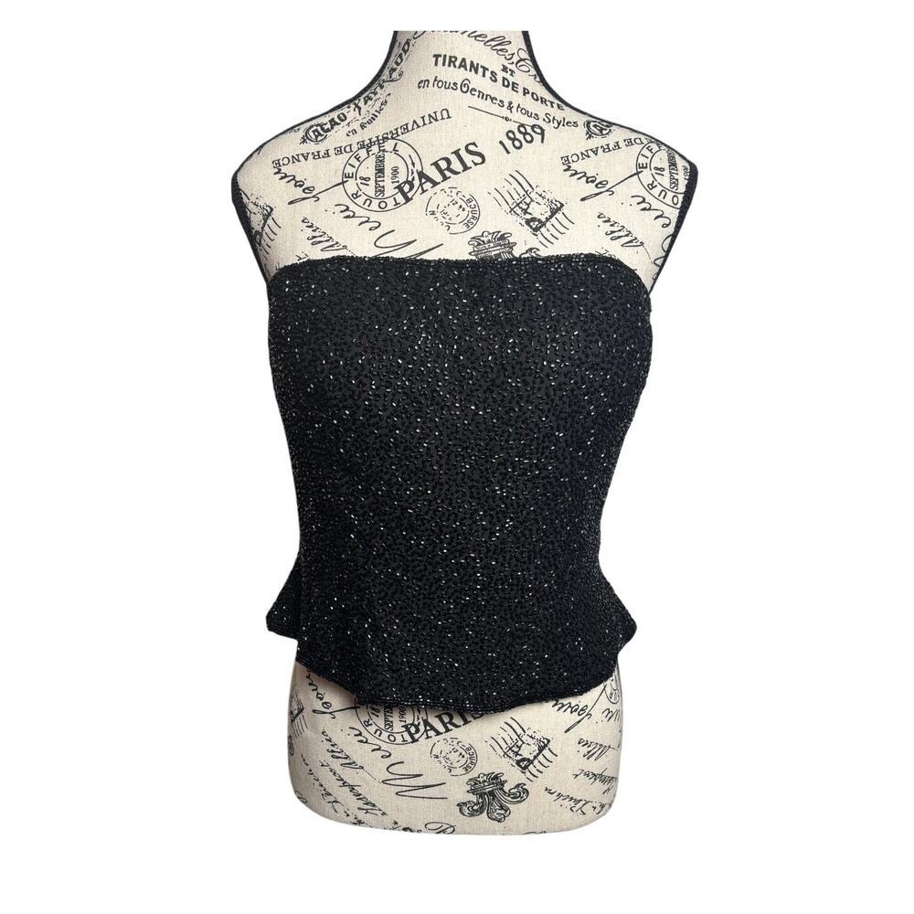 Cecily Brown Formal Fully Beaded Strapless Top